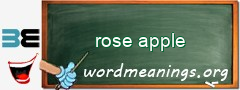 WordMeaning blackboard for rose apple